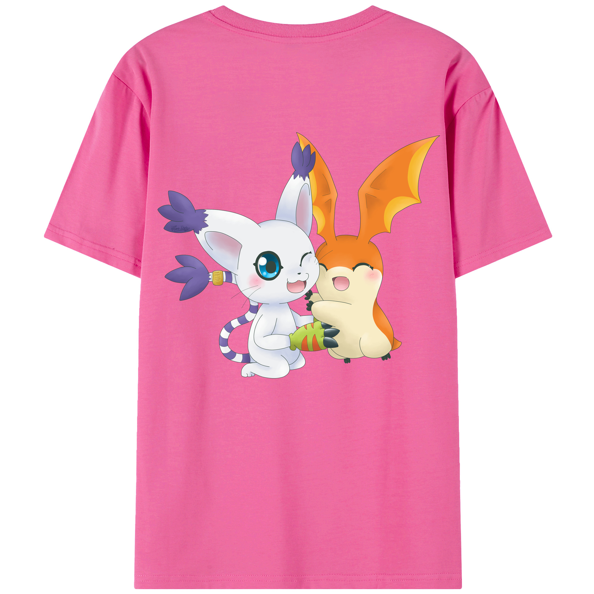 （画像用） Digimon デジタルモンスター/デジモン レディース半袖Tシャツ(バックプリント)